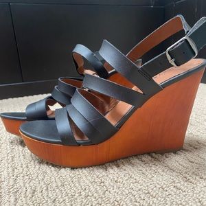 Lucky Brand black wedges